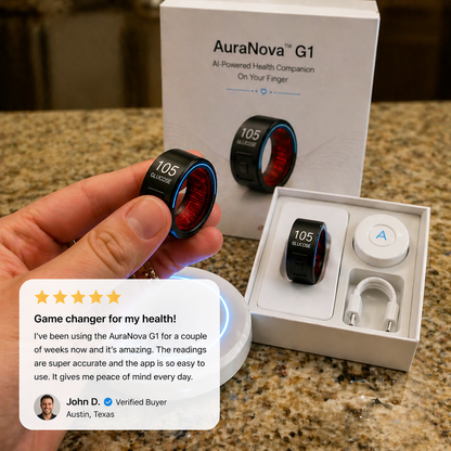 🎉75% OFF Launch Deal🔥AuraNova™ G1 Non-Invasive Smart Ring