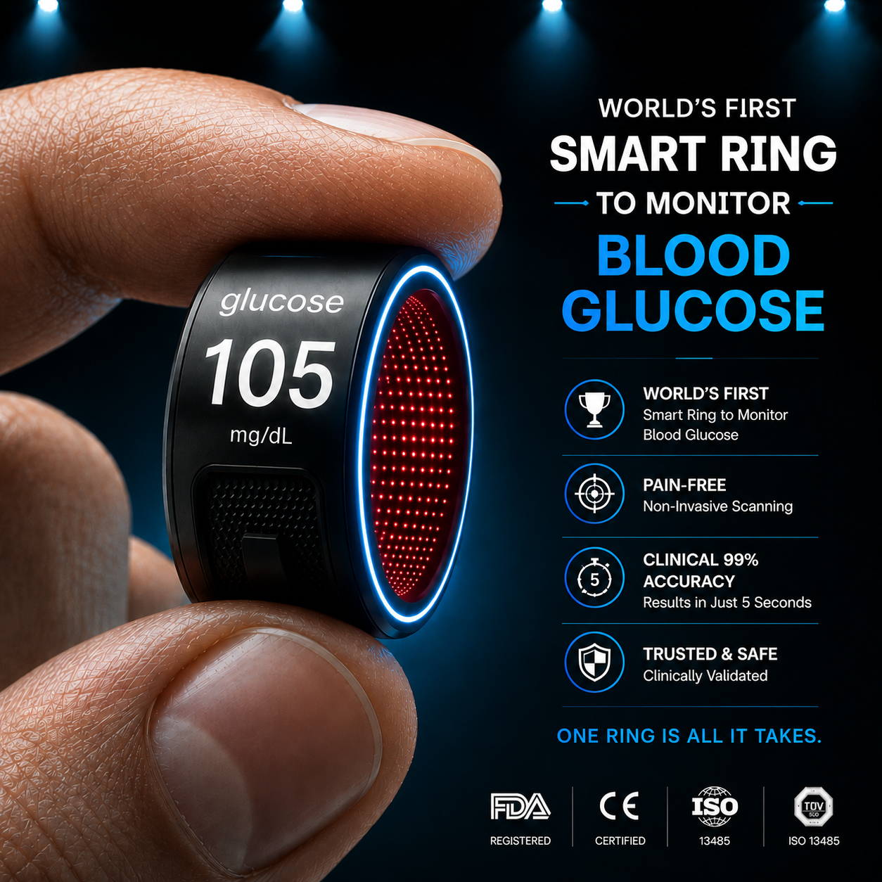 🎉75% OFF Launch Deal🔥AuraNova™ G1 Non-Invasive Smart Ring