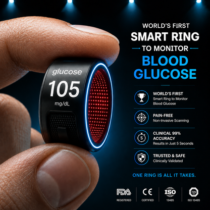 🎉75% OFF Launch Deal🔥AuraNova™ G1 Non-Invasive Smart Ring