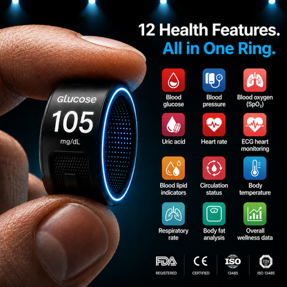 🎉75% OFF Launch Deal🔥AuraNova™ G1 Non-Invasive Smart Ring