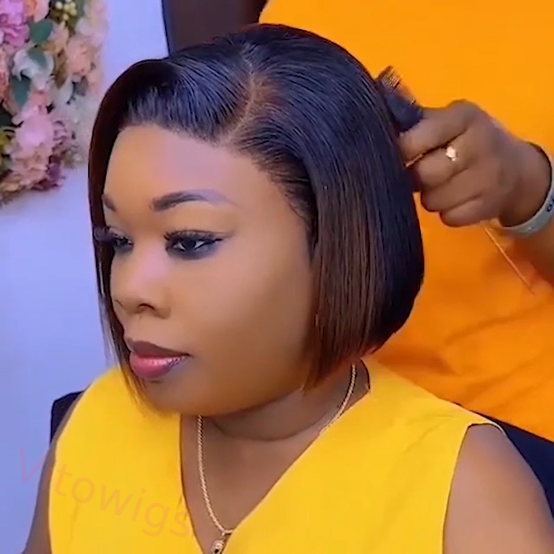 🔥 Hot Sale Glueless Lovely Natrual Bob Styles Silky Hair Wig