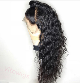 Brown Brazilian Water Wave Long Curly Wigs