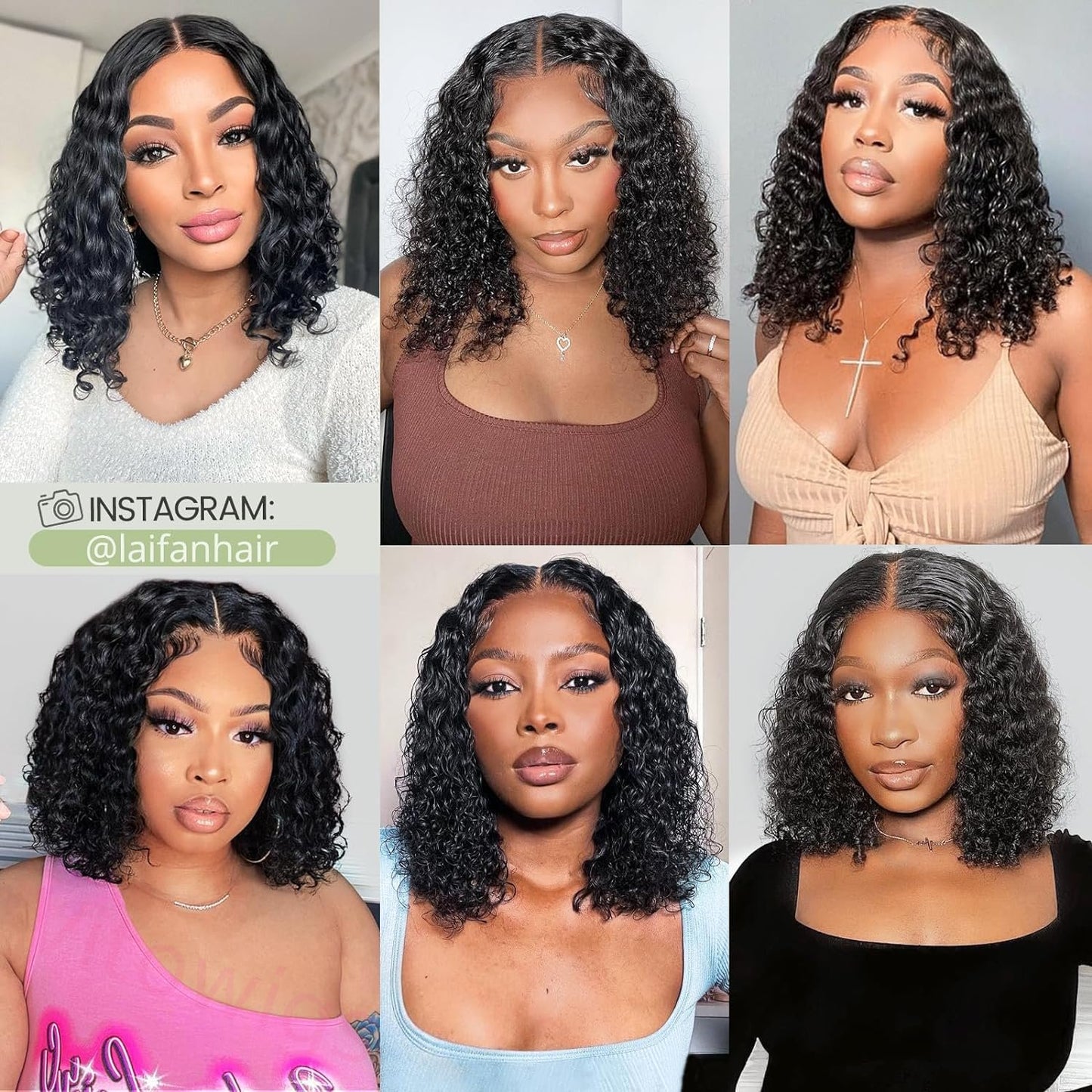 Short Hair Afro Kinky Curly Wigs With Bangs For Black Women