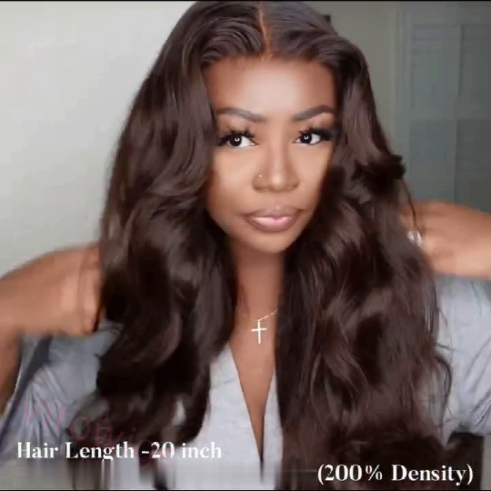 Hot Sale Glueless Brown Long Hair Brazilian Body Wavy Wigs