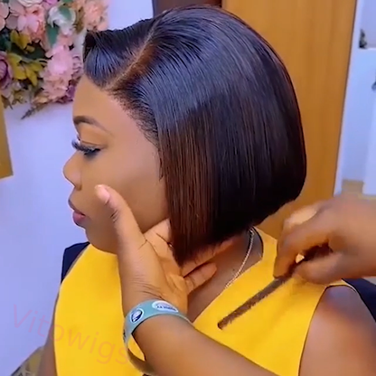 🔥 Hot Sale Glueless Lovely Natrual Bob Styles Silky Hair Wig