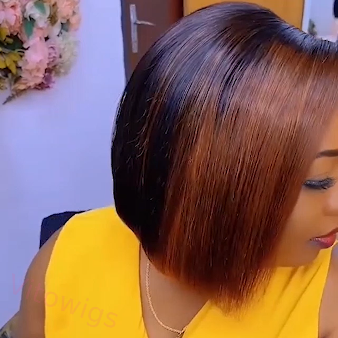 🔥 Hot Sale Glueless Lovely Natrual Bob Styles Silky Hair Wig